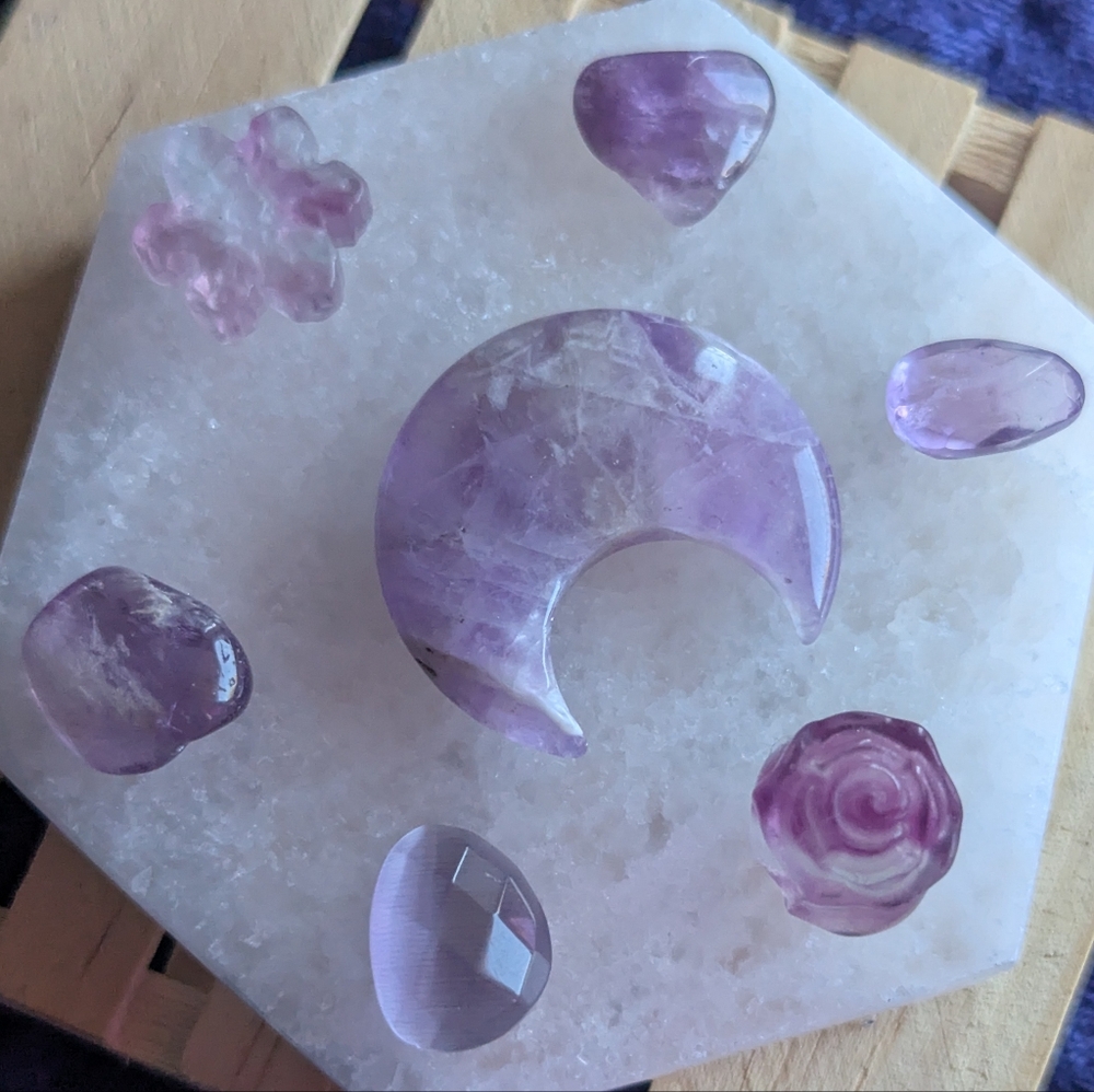 ☪️✨ Ultimate Tranquil Crown Plate ☮️ Heady Third Eye healing Gemstone Crystals